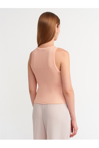 Dilvin Bisiklet Yaka Triko Atlet Şeftali