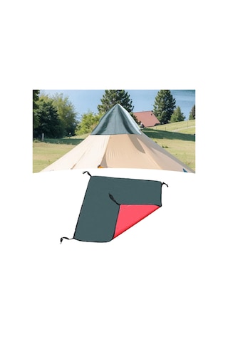 Homyl Çadır Üstü Kumaş Yağmur Koruması Yeşil-kırmızı Yeşil Kırmızı Yeşil - Kırmızı