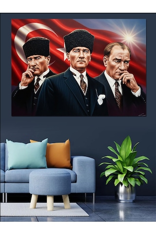 Ahşap Tablo Atatürk Ve Milli Mücadele Liderleri