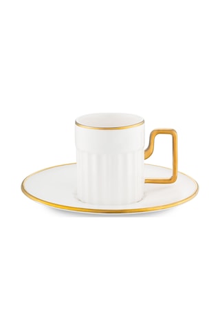 Jumbo Sorin-100 12 Parça 6 Kişilik Kahve Fincan Takımı Gold Gold