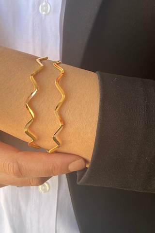 Zümrüt Sarraf 22 Ayar Altın Kadın 20 Gram Zikzak İşçiliksiz Bilezik