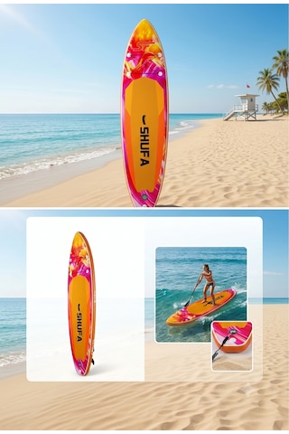 Shufa Şişme Sup Board/ Stand Up Paddle Board 320 81 15cm Full Set Turuncu