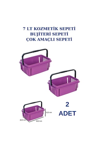 2 adet 7 Litre Kozmetik Sepeti Bijuteri Sepeti Kırtasiye Sepeti