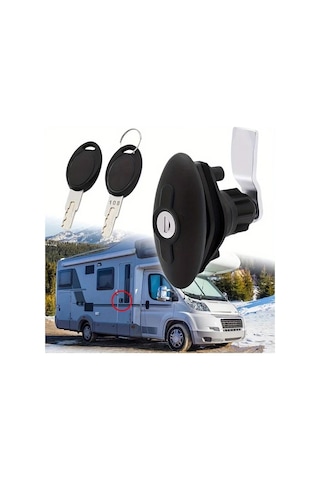 Willowhaven Siyah 1 Adet Karavan Kapı Kilidi T Tipi Pvc Mekanik Kombinasyon Kilit Seti