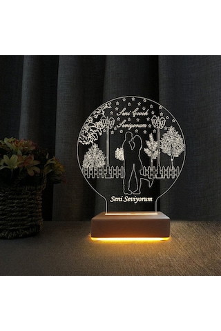 Aşk Bahçesi 3D Led Gece Lambası Seni Çok Seviyorum Yazılı Lamba Aşk Bahçesi 3D Led Gece Lambası Seni Çok Seviyorum Yazılı Lamba