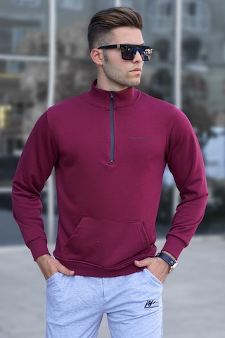 Madmext Madmext Bordo Erkek Sweatshirt 5300-bordo Bordo