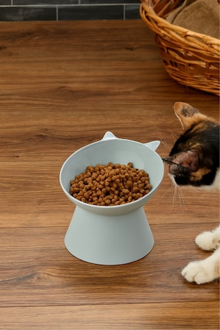 Yüksek Ayaklı Evcil Hayvan Mama Kabı - Mavi