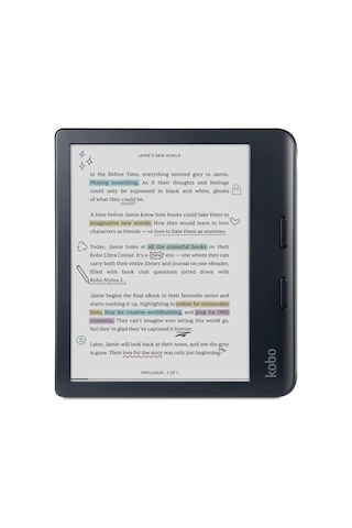 Kobo Libra Colour Siyah Kılıf Seti Sarı