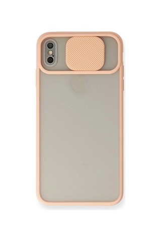 Apple İphone Xs Max Kılıf Palm Buzlu Kamera Sürgülü Silikon - Pembe Düz Renkli Apple İphone Xs Max Kılıf Palm Buzlu Kamera Sürgülü Silikon - Pembe Düz Renkli