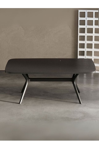 Bosco Pergel Ahşap Mutfak Masası 90x180 Siyah