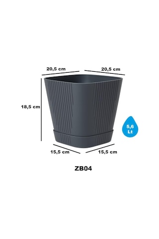 Omnipazar So-zb04 Zambak Dekoratif Plastik Saksı 5.6 Litre No:4