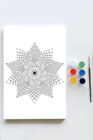 Mandala Tuval Kanvas Tablo Boyama Hobi Seti 30x40cm -