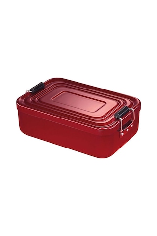 Kuchenprofi Alüminyum Lunchbox 18x12x5,5 Cm Trennstegli Gıda Saklama Kutusu Saklama Kapları Kırmızı