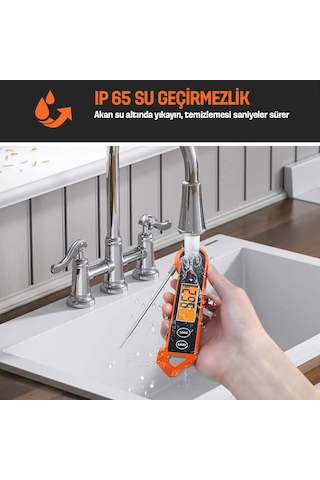 ThermoPro TP19H Su Geçirmez Katlanabilir Gıda Termometresi - T07597