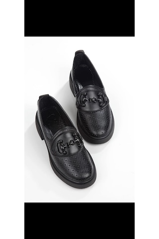 Meyoushoes Delikli Yüksek Taban Ayakkabı Siyah 40 Bej