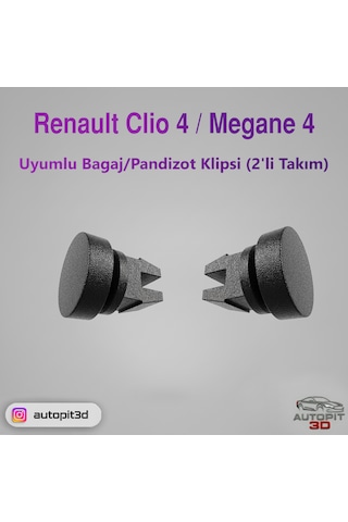 Renault Clio 4 Megane 4 Uyumlu Bagaj Pandizot Klipsi 2 Adettakım