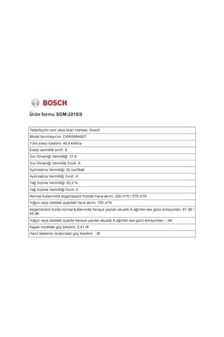 Bosch DWK68AK60T Davlumbaz