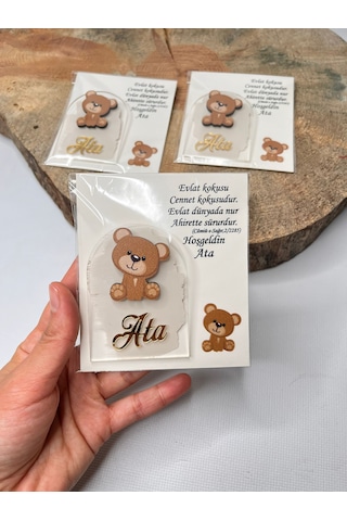 Mr. Home Bebek Doğum Hediyelikler Magnet 25 Adet Bej