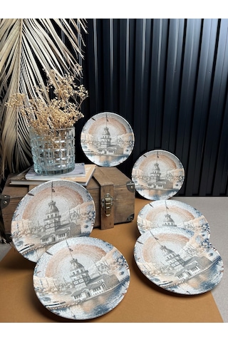 Tabak Evi Maiden Chic Porselen Pasta Tabağı 21cm 6 Kişilik 6 Parç