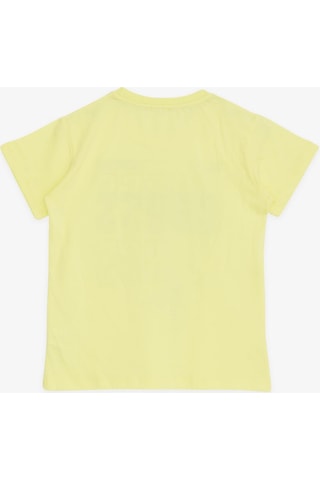 Breeze Girls & Boys Erkek Çocuk Tişört Yazı Baskılı 8-14 Yaş, Neon Sarı-neon Sarı