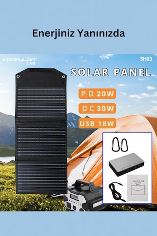 Taşınabilir Güneş Paneli Katlanabilir 30w 18v 1.66a Pv Modülü Güç İstasyonu Üç Yüzlü Monokristal Güneş Pili