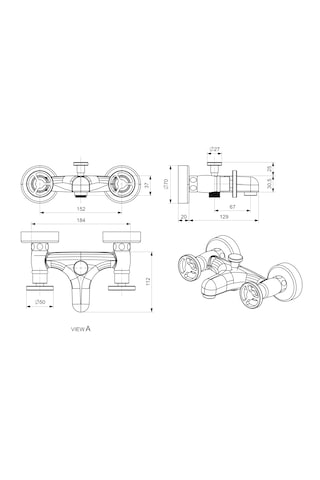 Vistablack Banyo Bataryası Siyah Siyah