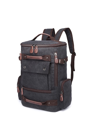 C-active Erkek Kanvas Sırt Çantası Siyah