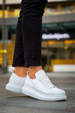 Ay Mood Jy814 Axel Bağcıklı Cilt Erkek Günlük Sneaker Ayakkabı Cbt Beyaz