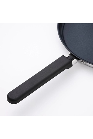 Ikea Mıddagsmat Krep-pankek Tavası 24 Cm Krom - Siyah 1 Parça Gümüş - Siyah
