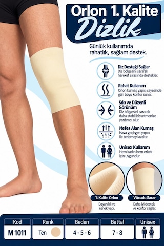 Ne Verelim Size Orlon 1. Kalite Dizlik Unisex Esnek Diz Destekliği M 1011 - Rylks Diğer