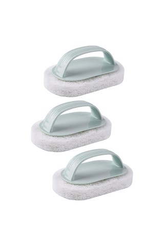 Mutfak Sünger Küvet Havuz Fırçası 3 Adet , Güçlü Ovma Bulaşık Yıkama Temizleme Fırçası-1