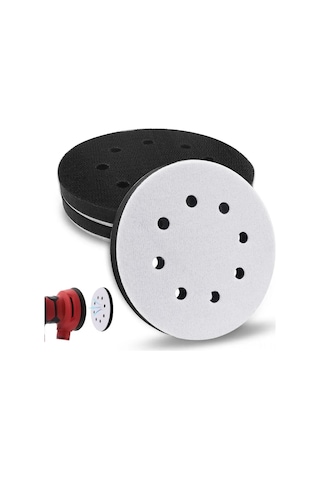 Jeehugo 125 Mm Yumuşak Sponge Tampon Pedi, 8 Delikli Pnömatik/elektrikli Zımpara Makinesi Için, Ahşap/araç Gövdesi/ Mobilya Koruma, 1 Adet
