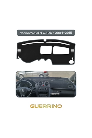Volkswagen Caddy 2004-2015 Torpido Koruma Kılıfı Gri Kenar