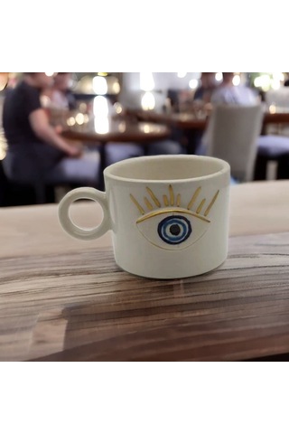 Altın Yaldız Göz Nazar Fincan Mug