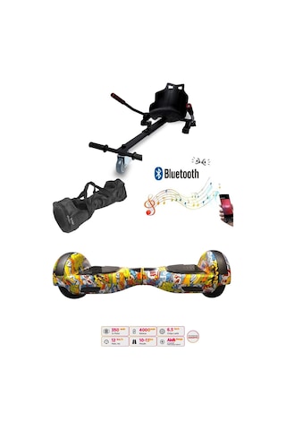 Citymate Elektrikli Kaykay Hoverboard Akıllı Denge 6.5 Inch + Hoverkart + Çanta Extrem Paket D25