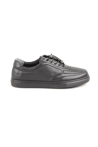 Libero L086.901 Hakiki Deri Baskılı Kauçuk Taban Aksesuarlı Kadın Sneaker Siyah