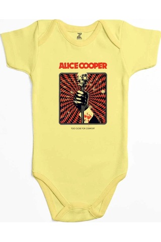 Zepplin Giyim Alice Cooper Too Close For Comfort Mikrofon Pembe Bebek Body Zıbın