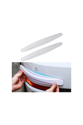 Periboia 2 Adet Beyaz Universal Karbon Araba Çarpışma Önleyici Es