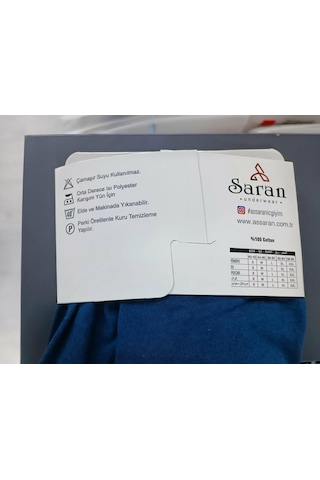 Saran Erkek Havlu Bel Pamuk'lu Boxer 3104 - 10 Adet Siyah