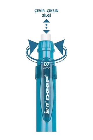 Serve Deep Mekanik Uçlu Kalem Toprak Tonları 0.7 Mm Okyanus Mavi
