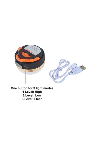 Funtree Usb Şarjlı 3 Modlu Manyetik Kamp Feneri - Suya Dayanıklı, 1800mah Pil, Beyaz Beyaz