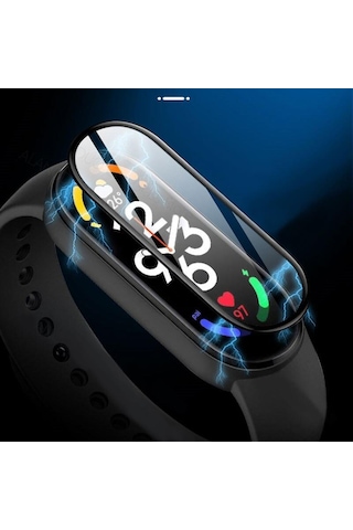 Mi Band 7 Uyumlu Ekran Koruyucu 3D Tam Kapatan Kavisli Ppma Nano