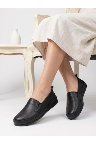 Free Foot Freefoot 12905 Siyah Hakiki Soft Deri Günlük Kadın Ayakkabı