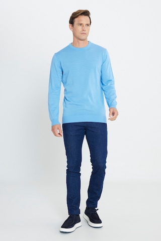 AC&Co / Altınyıldız Classics Altin Yıldız Classics Erkek Açık Mavi Standart Fit Normal Kesim Bisiklet Yaka Triko 4A4923100001amv3XL Açık Mavi