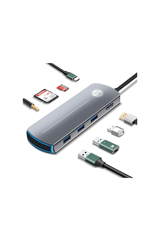 JEYI Type-C to 8in1 HUB Dönüştürücü Çevirici Adaptör