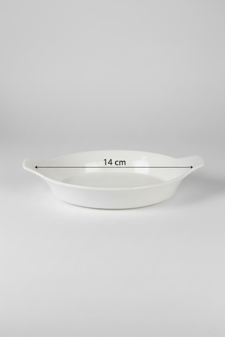 14 Cm Porselen Yumurta Sahanı,ocak Üstü Kullanılabilir Beyaz