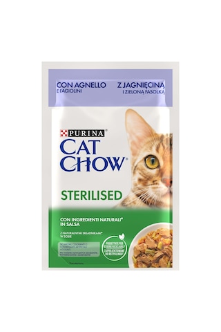 Kuzu Etli Kısırlaştırılmış Yaş Kedi Maması 85gr