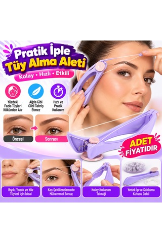 Pratik İple Kaş Bıyık Tüy Alma Epilasyon Aleti Makinesi Adet Fiyatıdır