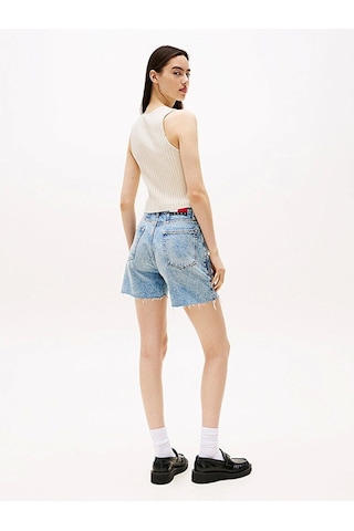 Tommy Jeans Tjw Rıb Racer Tank Kadın Beyaz Kazak Dw0dw20975ybl Beyaz
