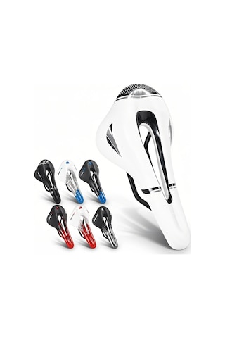 Geeroyoo West Bıkıng Ergonomik Bisiklet Sele - Yol Ve Dağ Bisikletleri İçin Konforlu, Havadar Ve Esnek Tasarım Beyaz